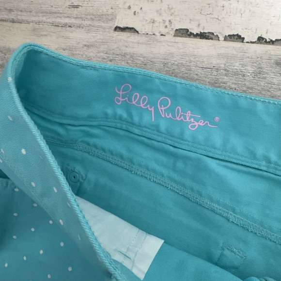 Lilly Pulitzer Shorely Blue Dot Dot Dot Clifton shorts - Size 14 - Picture 7 of 12